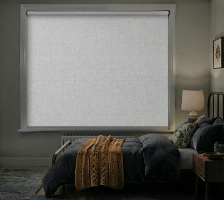 Lightguard 360 Blackout Roller Blinds - Soluna Callie Silver Ash nz