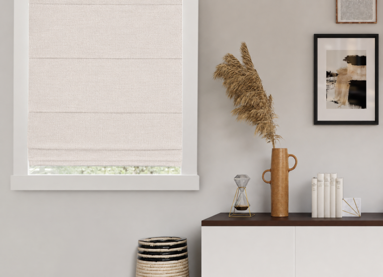 Vanilla roman blinds