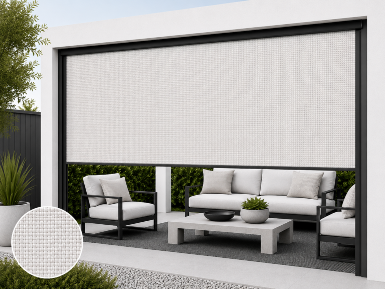 White Outdoor Blind